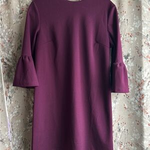 She + Sky Rich Purple Tunic with Bell Sleeves